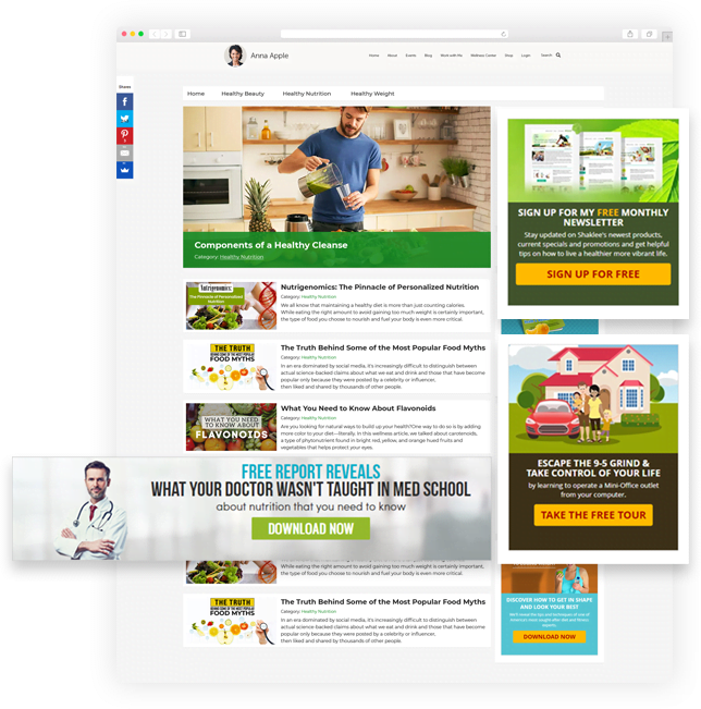 With our blogging platform